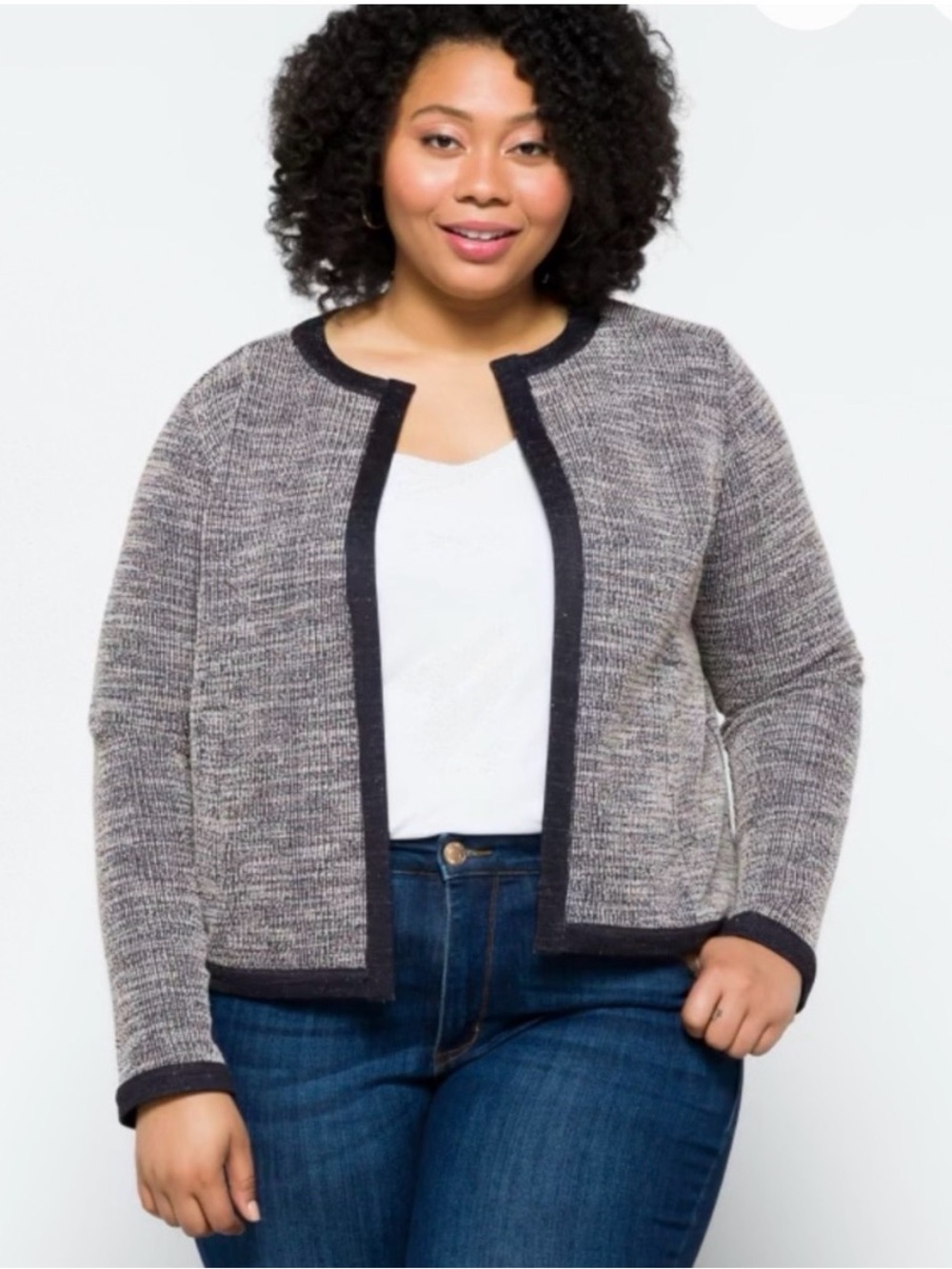 Mo-Ka Knit Tweed Jacket